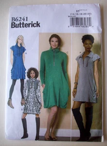 Pullover Kleid drapierte Seiten Muster 6241 Gr 14 16 18 20 22 UNGESCHNITTEN - Bild 1 von 2