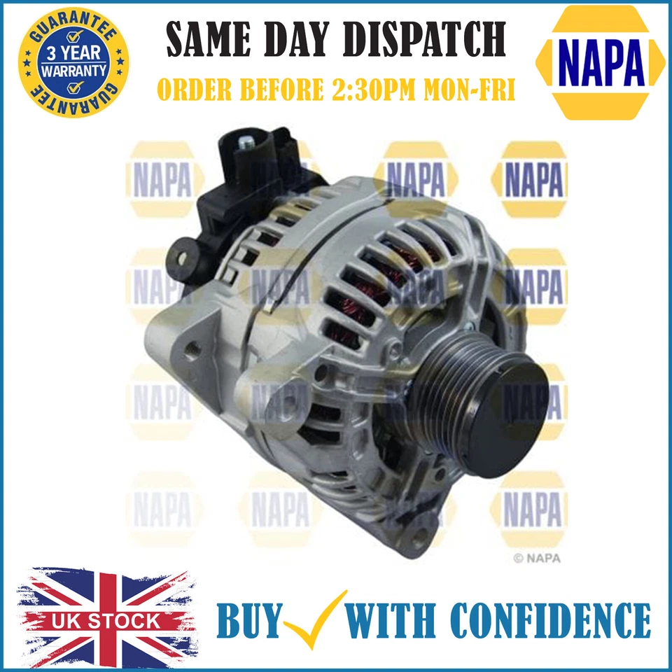For Peugeot 307 1.6 2.0 2000-2009 Napa Alternator NAL1761 - Image 1 of 1