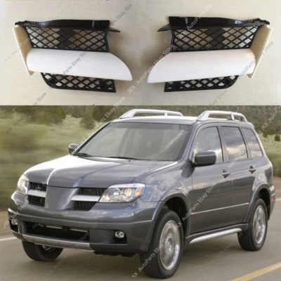 2X Front Bumper Bar Grille Inserts Assembly k For Mitsubishi Outlander 2003-2006 - Imagem 1 de 4