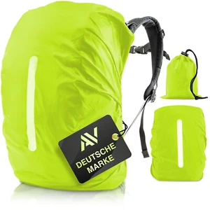 AVANA Regenschutz für Rucksäcke Reflektor Überzug Schulranzen Regenhülle Neon - Bild 1 von 7