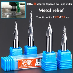 Tapered Ball Nose End Mill 6mm Shank Solid Carbide Milling CNC Router Bit - Picture 1 of 30
