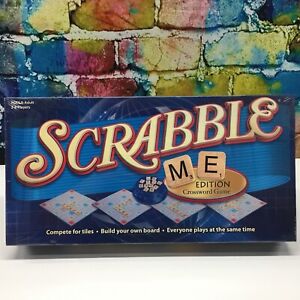 NEW Scrabble Me Edition Crossword Game Words Wood Tiles 2-4 Players Ages 8-Adult