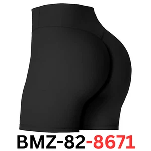 Sunzel Women's Biker Gym Shorts Hidden Butt Scrunch High Waisted Butt Lift, 6" S - Picture 1 of 7