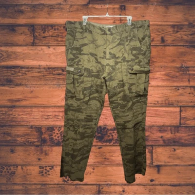 Pantalones Columbia Verde Camuflaje Mezcla Lana Caqui Talla 46 Foto 1 de 4