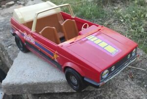 1981 Mattel Voiture BARBIE Volkswagen Golf Cabriolet VW jouet ancien / Big Jim 