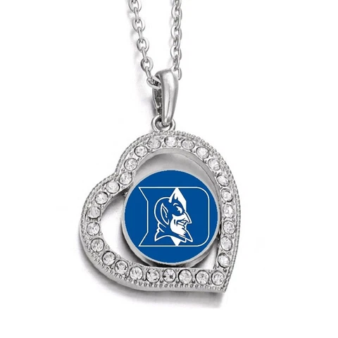 Blue Devils Womens Sterling Silver Link Chain Necklace With Pendant D19 Cover