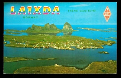 QSL Radio Card Norway LA1XDA 1987 Roald Jorgensen - Trena Island ≠ C078 - Image 1 of 2