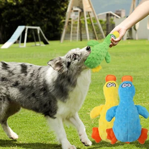 Pet Sound Toy Soft Relieve Boredom Cartoon Duck Shape Pet Cat Dog Molar Chew - Picture 1 of 15