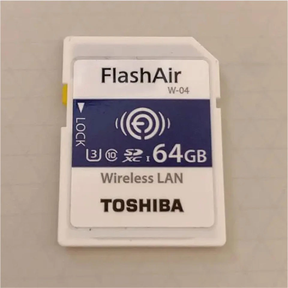 Toshiba Flash Air Wifi SDXC Memory Card 64GB Class10 UHS-1 SD-UWA064G Tested - Image 1 of 1