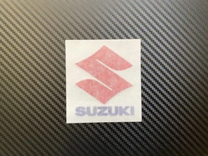 Suzuki Logo Motorbike Motorcycle Sticker Decal @ 55 x 65mm Red & Blue - Picture 1 of 2