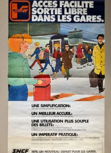 Brus Diemunsch — affiche SNCF - accès facilité : sortie libre en gare — 1978. - Picture 1 of 9