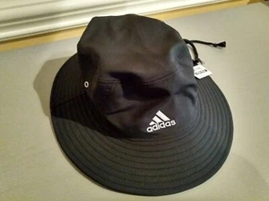 Sombrero ADIDAS Aeroready Bucket Sun, UPF 50 NEGRO Elástico Verano Nuevo con Etiquetas - Imagen 1 de 3