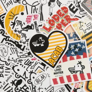 50pcs Manny Heffley BLM ACAB Loded Diper Stickers for laggage notebook Laptop... - Picture 1 of 7