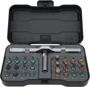 24in1 Multibit Screwdriver Set T-Handle Drivers, 58-Tooth Ratcheting Nut Driver - Picture 1 of 9