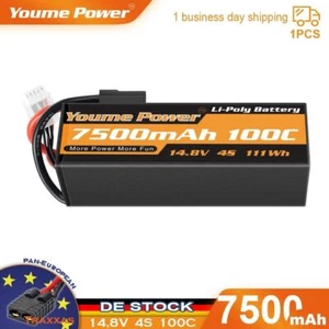 14,8V 4S 7500mAh Lipo Akku Hard case TRX für RC Hubschrauber Auto LKW UAV - Bild 1 von 6