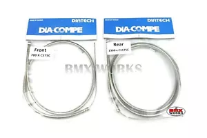 Genuine Dia-Compe Brake Cables Clear 1 Front & 1 Rear - Old School Retro BMX - Picture 1 of 1