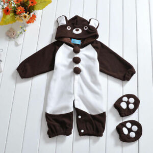 Baby Sleep suit Novelty Fancy dress cute bear Beige boys girls 2 years