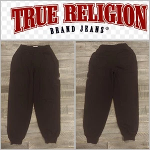True Religion boys size 7 black sweatpants - Picture 1 of 8