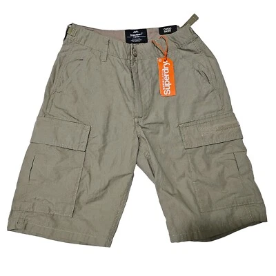 Superdry Pantalones Cortos Field Cargo Hombre - Caqui - Talla 28" Cintura Foto 1 de 4