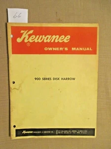 Kewanee 900 Series Disk Harrow. Owner's Manual. - Picture 1 of 1
