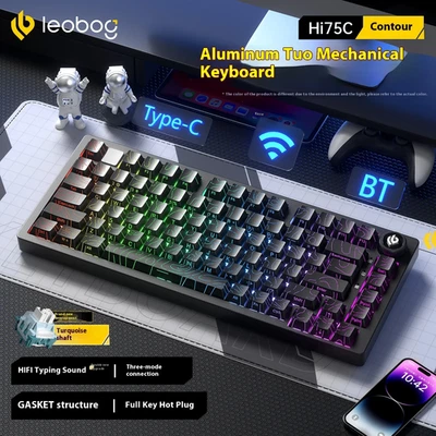  LEOBOG Hi75C 75% Mechanical Keyboard Hot-Swap RGB Gasket Aluminum Tri-Mode - Image 1 of 4