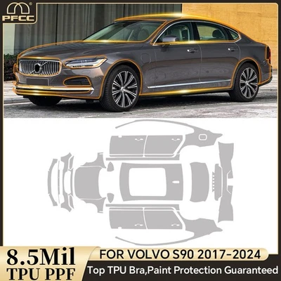 Película transparente mate de protección de pintura PPF precortada para automóvil completo para Volvo S90 2017-2024 Foto 1 de 4