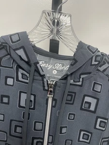 Women’s Medium ButterSoft Easy Stretch Zip Up Scrub Hoodie $32.00 Black/Gray - Picture 1 of 6