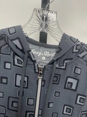 Women’s Medium ButterSoft Easy Stretch Zip Up Scrub Hoodie $32.00 Black/Gray - Image 1 of 4