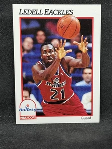 1991-92 NBA Hoops Ledell Eackles #213 Washington Bullets - Picture 1 of 2