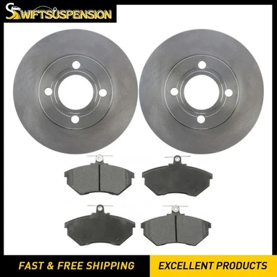 Kit de rotores de disco delanteros y pastillas de freno para Audi 4000 Quattro Coupe 1984-1987 2,2 L Foto 1 de 4