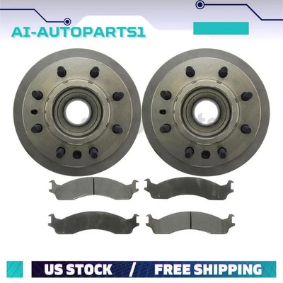 Комплект передних тормозных дисков + тормозных колодок подходит для Ford E-350 Club Wagon 2002 2003 2004 годов выпуска - Изображение 1 из 4