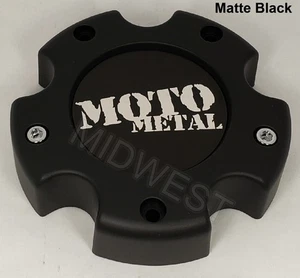 1 New Matte Black Moto Metal 5 Lug 5x139.7 5x5.5 Wheel Rim Center Cap 845L1451S2 - Picture 1 of 8