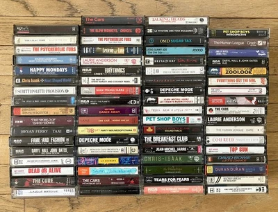 LOT OF 70 PUNK, NEW WAVE, SYNTH, GOTH, GLAM, ELECTRONIC, CASSETTE TAPES! TESTED! - Image 1 of 3