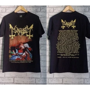 Mayhem - Dawn Of The Black Heart reimpresión 2 caras de colección camiseta gráfica S-5XL - Imagen 1 de 3
