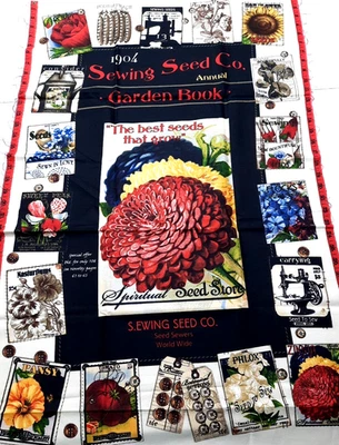 24x44 Fabric Panel Tidings of Great Joy 1904 Sewing Seed Garden QuiltingTreasure - Image 1 of 4