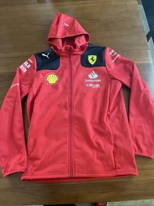 Scuderia Ferrari F1 Official PUMA Team Jacket Men's Red Size Medium WORN ONCE - Picture 1 of 21