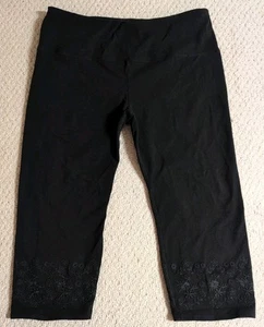 Caffé Marrakesh Womens Size 1X Black Cotton Blend Leggings 24 - Bild 1 von 6