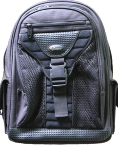 LOWEPRO Black Padded Backpack for 15.6" Laptop Bookbag Tablet - Picture 1 of 17