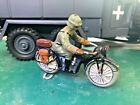 Composition Lineol motorbike dispatch rider / soldier - scale WW2 period 65 mm