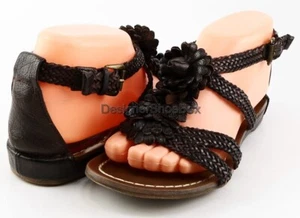 $140 New MISS SIXTY LARAMIE Brown Leather Designer Comfort Sandals 6 EUR 36.5 - Picture 1 of 4