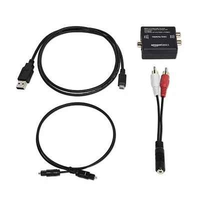 Digital Optical Coaxial Toslink Digital to Analog Audio Converter Adapter RCA - Image 1 of 4