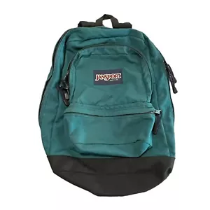 Mochila Jansport de Colección Años 90 Escuela Senderismo Mochila Verde Bosque Hecha en EE. UU. - Imagen 1 de 12