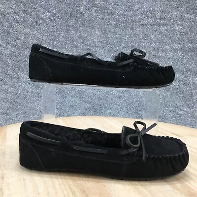 Stars Above Zapatos Mujer 5 Informales Sin Cordones Forrados Mocasín Zapatillas Negro Gamuza Foto 1 de 4