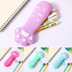 Cat Paw Cute Cosmetic Pocket Stationery Pouch Silicone Pencil Case Storage Box