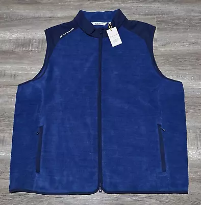 NEW Peter Millar Crown Sport Men's Size 2XL Full Zip Fleece Golf Fade Vest XXL - Image 1 of 4