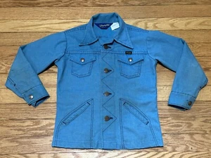 Vtg 70s Wrangler Kids Western Jacket Made In Usa Youth Size S/M - Picture 1 of 9