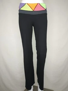 Velocity leggings xs RAW HEM x small Yoga  color block flare geometric waistband - Picture 1 of 10