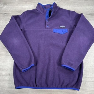 Patagonia Synchilla Fleece Womens Purple Blue Snap T Pullover Long Sleeve Y2K - Picture 1 of 6