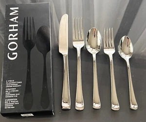 Gorham SCOOP Cassa e Barile Inox 18/10 Manico Concavo Satinato Posate ~NUOVO~ - Foto 1 di 14