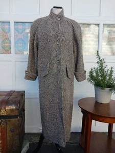 1980 Vintage Womens Raglan Sleeve Tweed Coat Sz 10 - Picture 1 of 12